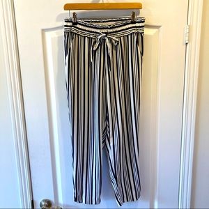 Zara TRF Collection Stiped blue/white pants Size M